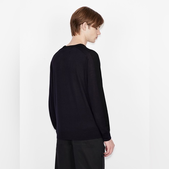Armani Exchange CREW NECK WOOL SWEATER - Picture 3 of 9
